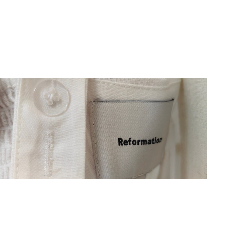 Reformation White Balia Linen Dress US 6 - Picture 13 of 13